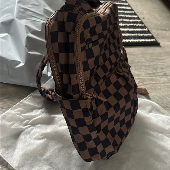 Checkered Brown Backpack - Picture 8 of 9